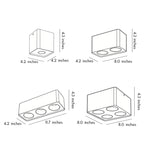 Modern Square LED Recessed Spotlight, Architectural Aluminum Ceiling Light