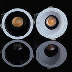 Architectural LED Recessed Spotlight with Full-Spectrum COB, Anti-Glare Deep Baffle, Adjustable 30°