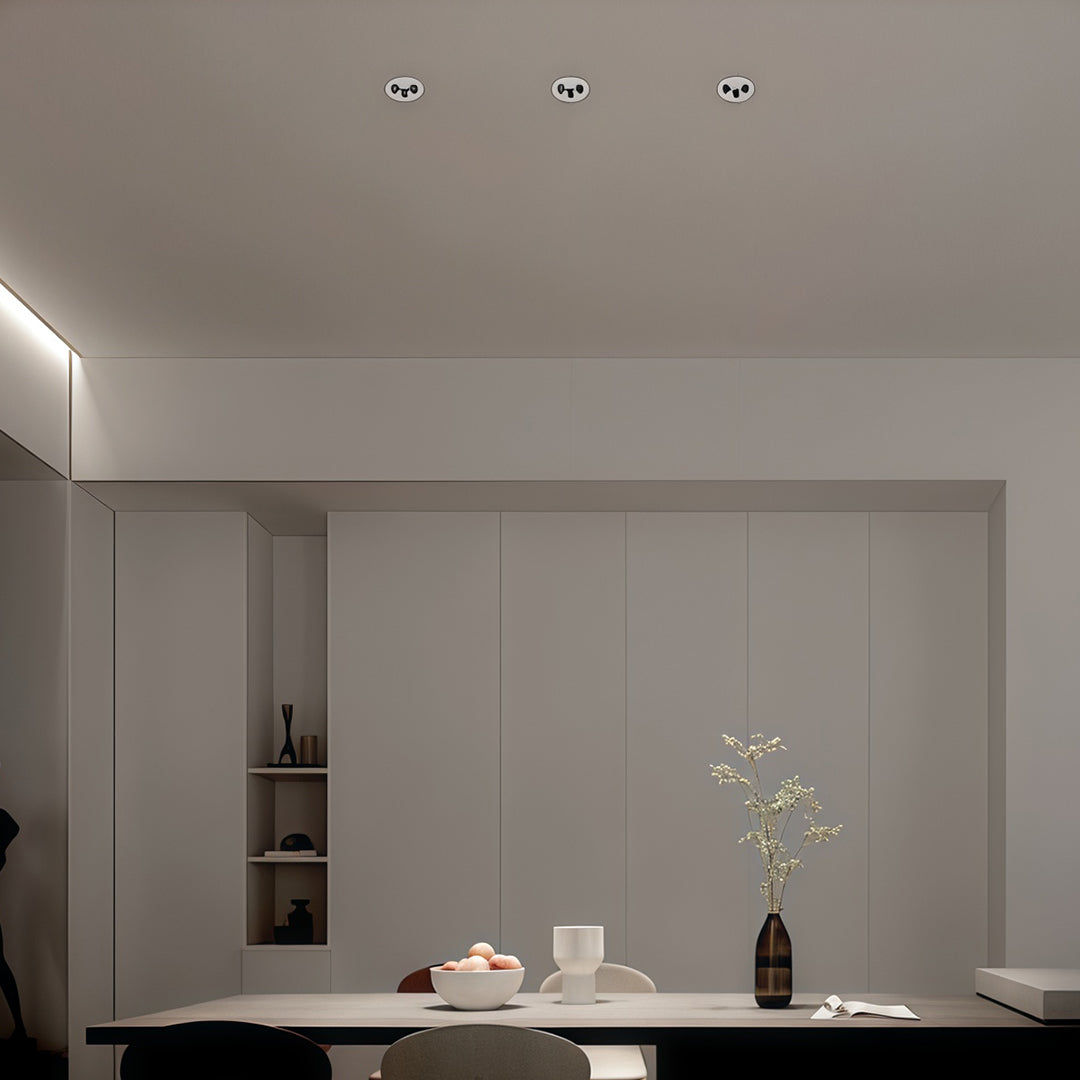 Architectural LED Recessed Spotlight with Full-Spectrum COB, Anti-Glare Deep Baffle, Adjustable 30°