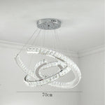 Lumina Wave Crystal LED Chandelier in Stainless Steel