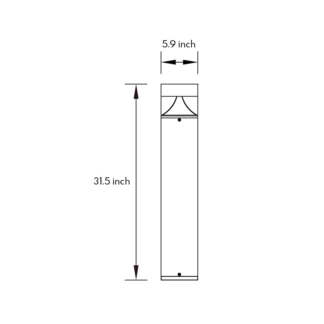 Nordic Minimalist LED Bollard Light for Pathways & Gardens