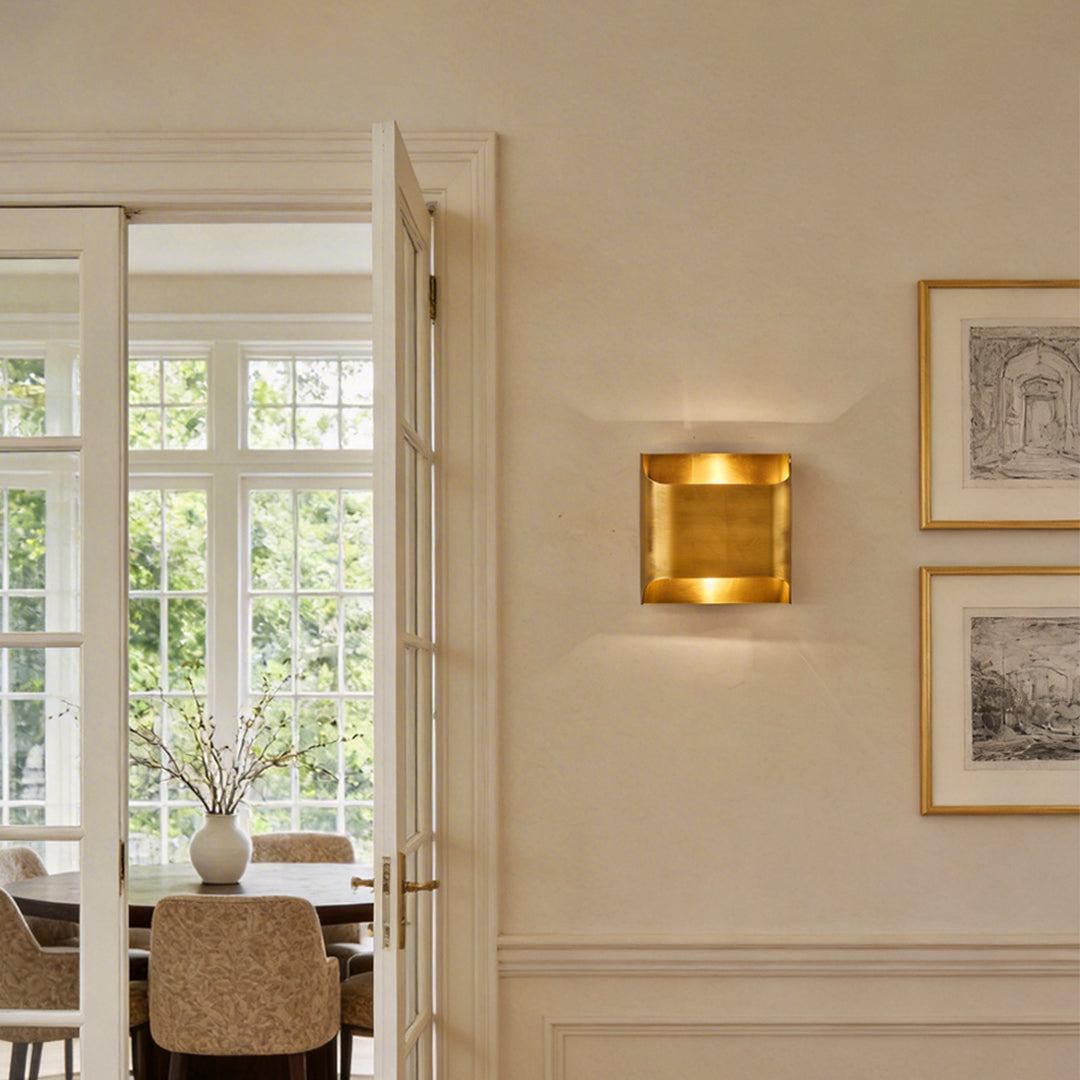 Modern Brass Up and Down Wall Sconce for Refined Interiors