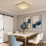 Lumière Crystal Flush Mount Ceiling Light in Chrome