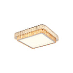 Lumina Crystal Flush Mount Ceiling Light in Chrome | Modern Minimalist LED