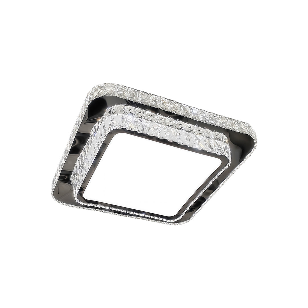 Luxury Crystal Flush Mount Ceiling Light in Polished Chrome