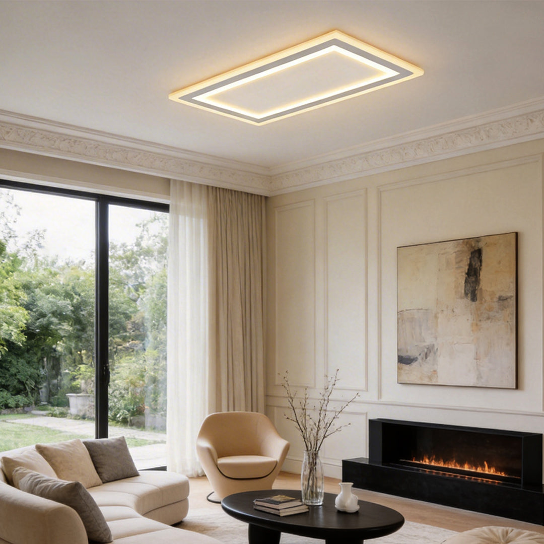 Aurelia Square LED Flush Mount Ceiling Light with Remote Dimming