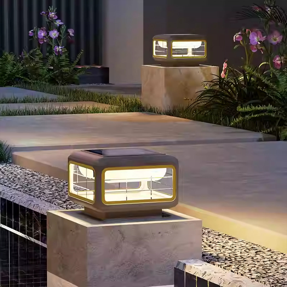 Modern Minimalist Outdoor Pillar Light – Stainless Steel LED Bollard for Courtyards & Villas