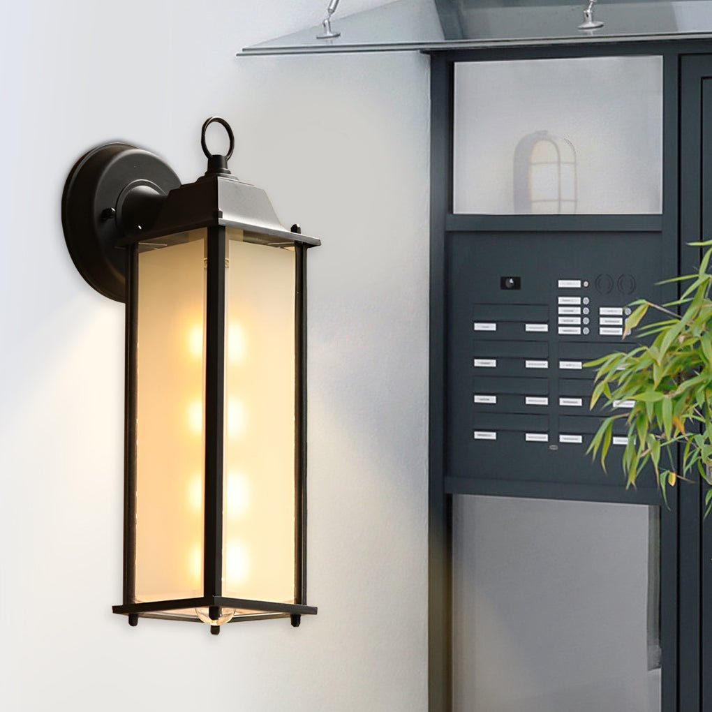 Square Glass Wall Lamp Outdoor Wall Sconce Lighting Led Waterproof Wall Lights
