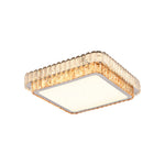 Lumina Crystal Flush Mount Ceiling Light in Chrome | Modern Minimalist LED