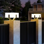 Square Solar Post Cap Light – IP65 Waterproof LED Fence Lamp in Black