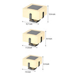 Square Solar Post Cap Light – IP65 Waterproof LED Fence Lamp in Black