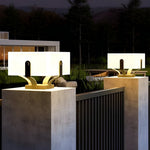 Square Solar Post Cap Light – IP65 Waterproof LED Fence Lamp in Black