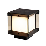 Modern Minimalist Outdoor Pillar Light in Sand Black Aluminum
