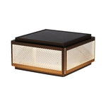 Minimalist Square Outdoor Pillar Light in Black Aluminum with LED Illumination