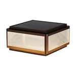 Minimalist Square Outdoor Pillar Light in Black Aluminum with LED Illumination