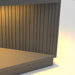 Solar-Powered Modern Post Light in Black Stainless Steel