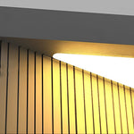 Solar-Powered Modern Post Light in Black Stainless Steel