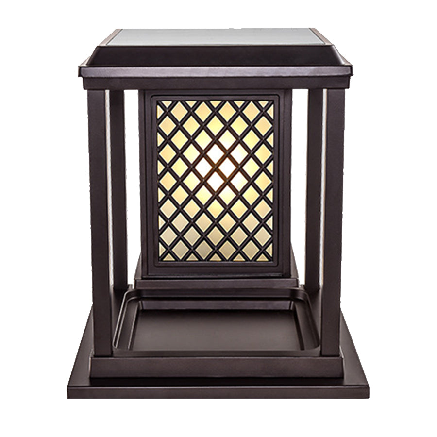 Modern Square Outdoor Pillar Lights for Courtyards and Villas