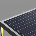 Modern Square Pillar Lights in Black Stainless Steel for Outdoor Columns