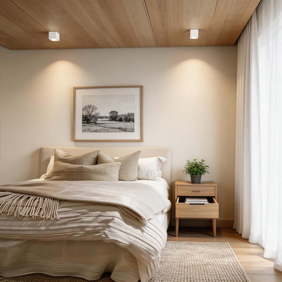 Modern Square Recessed LED Downlight with Adjustable Iron Trim