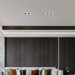 Square LED Recessed Downlight in Black or White for Modern Interiors