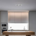 Square LED Recessed Downlight in Black or White for Modern Interiors