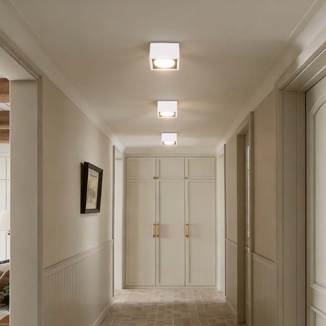 Modern Square Recessed LED Downlight with Adjustable Iron Trim
