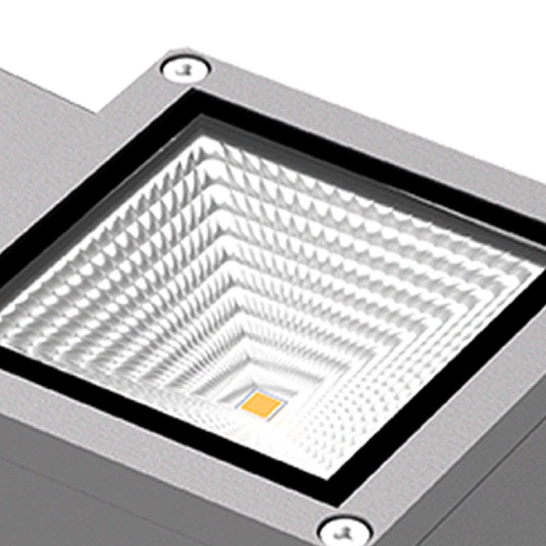 Aria Outdoor Wall Sconce in Sand Gray Aluminum, IP65 Waterproof LED