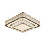 Luxury Crystal Flush Mount Ceiling Light Modern LED Chrome