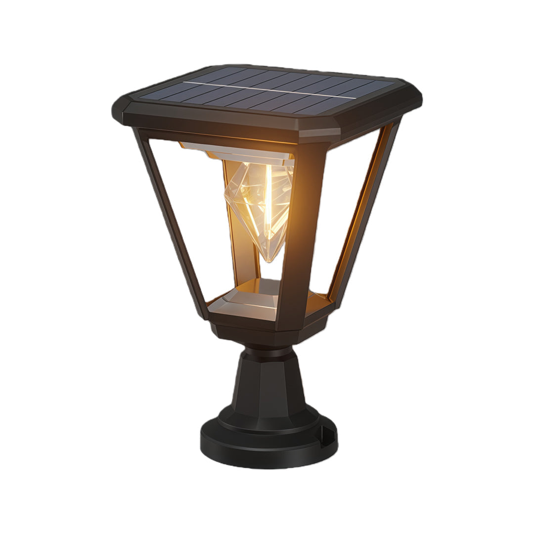LED Post Cap Light – Waterproof Outdoor Pillar Lamp in Black