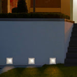 Square 90 260V In Wall Recessed 4W Led Step Lights For Outdoor Stairs Deck And Patio