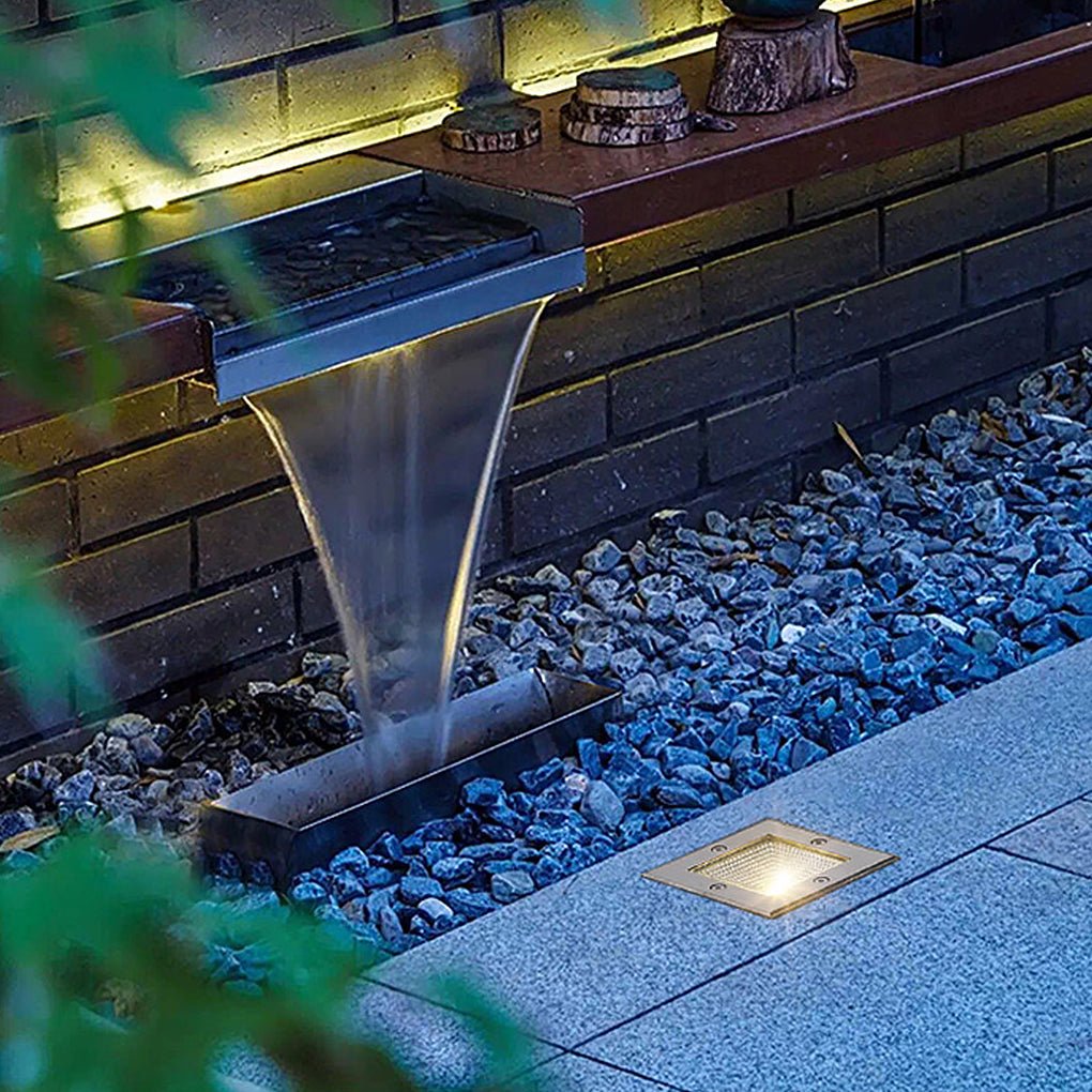 Square 90 260V In Wall Recessed 4W Led Step Lights For Outdoor Stairs Deck And Patio
