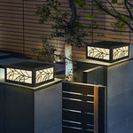 Square Waterproof Led Modern Solar Outdoor Deck Post Lights Pillar Light