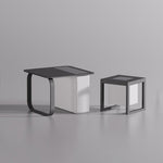 Solar-Powered Floor Lamp with Side Table – Modern Outdoor Lighting