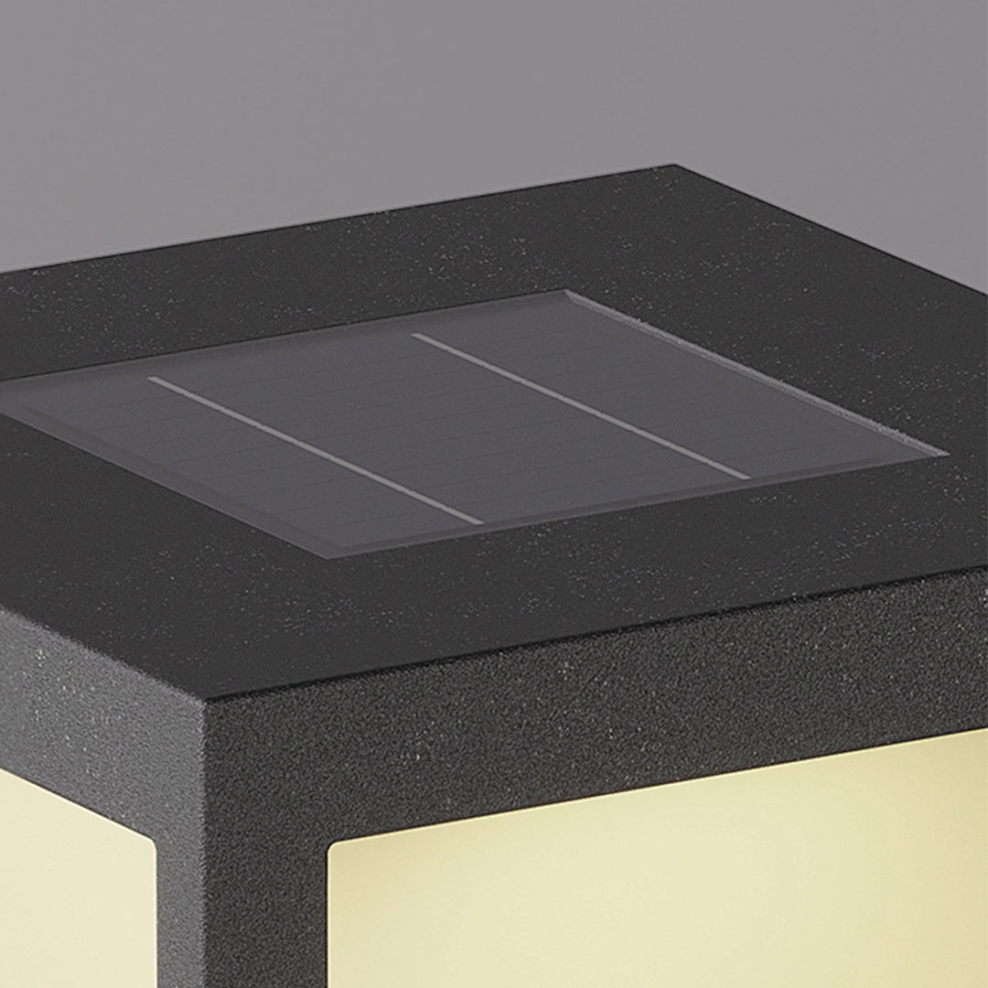 Solar-Powered Floor Lamp with Side Table – Modern Outdoor Lighting