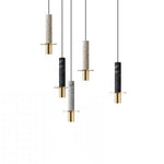 Cylindrical LED Pendant Light with Glass Shade for Modern Interiors