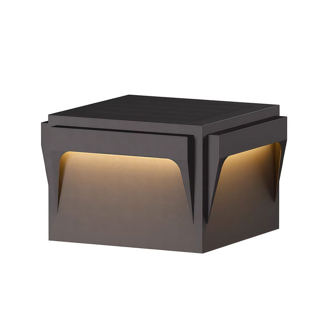 Modern Stainless Steel Outdoor Pillar Light, Minimalist Black LED Post Light
