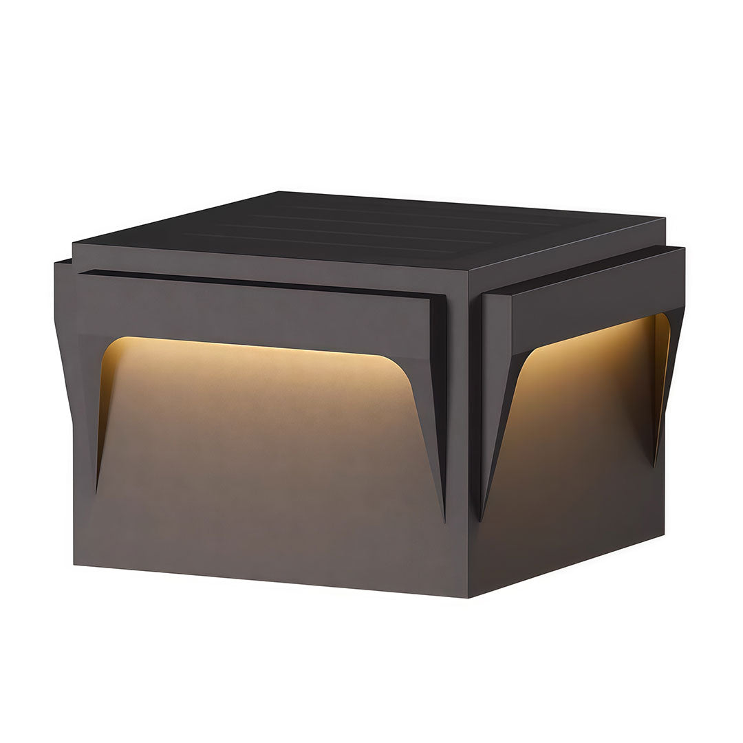 Modern Stainless Steel Outdoor Pillar Light, Minimalist Black LED Post Light