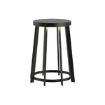 Luma Round Solar Stool Light with LED Illumination for Patio and Garden