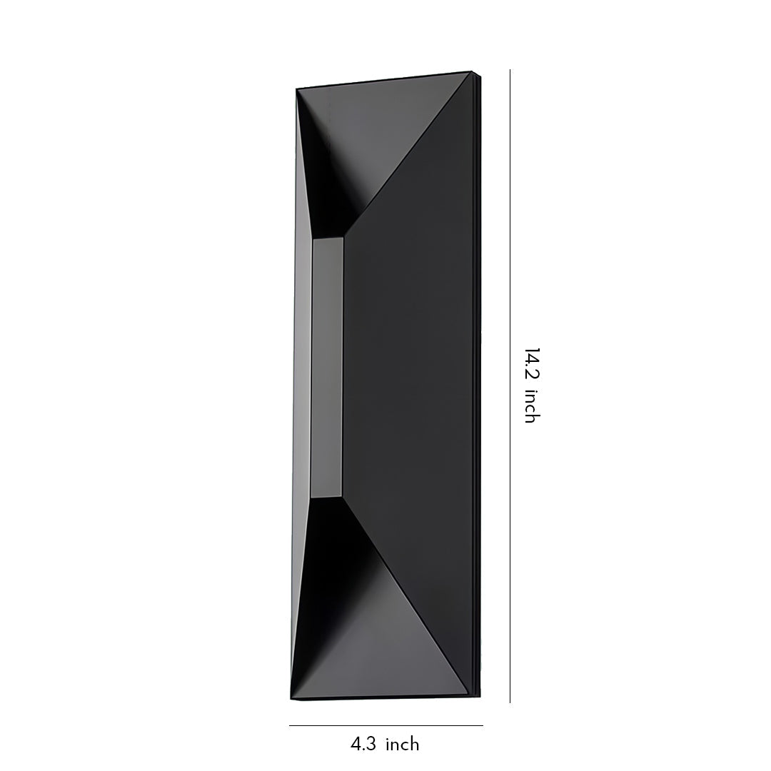 Asymmetrical Stainless Steel LED Up and Down Wall Light, IP65 Outdoor Sconce