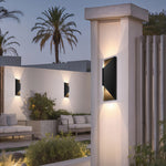 Asymmetrical Stainless Steel LED Up and Down Wall Light, IP65 Outdoor Sconce