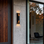 Asymmetrical Stainless Steel LED Up and Down Wall Light, IP65 Outdoor Sconce