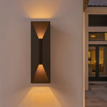 Asymmetrical Stainless Steel LED Up and Down Wall Light, IP65 Outdoor Sconce