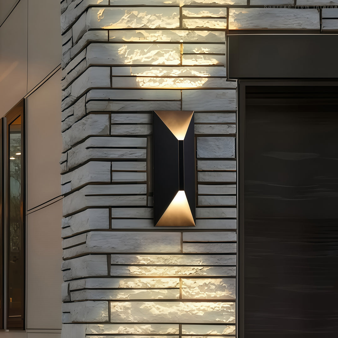 Asymmetrical Stainless Steel LED Up and Down Wall Light, IP65 Outdoor Sconce