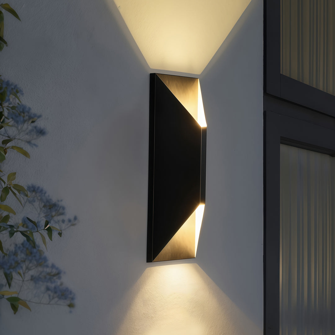 Asymmetrical Stainless Steel LED Up and Down Wall Light, IP65 Outdoor Sconce