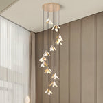 Artisan Ceramic Flower Chandelier for Staircases and Grand Interiors