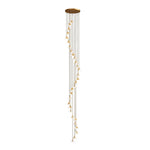 Artisan Ceramic Flower Chandelier for Staircases and Grand Interiors