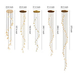 Artisan Ceramic Flower Chandelier for Staircases and Grand Interiors