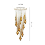 Cognac Crystal Staircase Chandelier – Modern Linear LED Pendant for Grand Interiors
