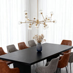 Bubble Sputnik Chandelier with Clear Glass Globes in Gold Finish
